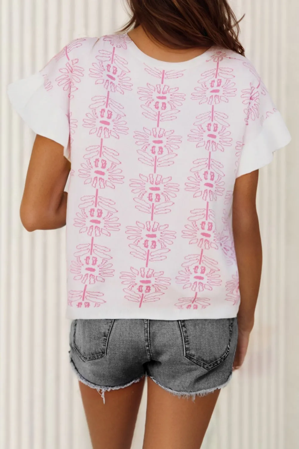 Round Neck Short Sleeve Knit Top sold by Charming Charlie product image thumbnail 2