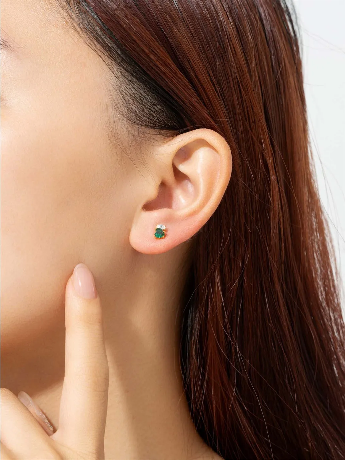 925 Sterling Silver Inlaid Zircon Stud Earrings sold by Charming Charlie product image thumbnail 4