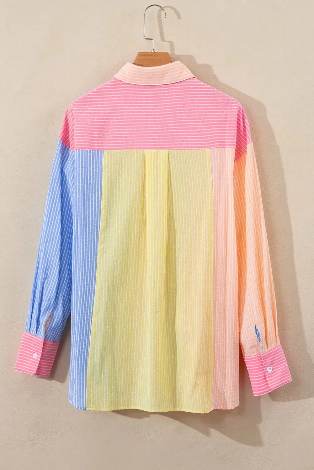 Striped Collared Neck Long Sleeve Shirt sold by Charming Charlie product image thumbnail 3