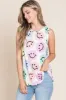 BOMBOM Smiley Face Round Neck Tank sold by Charming Charlie