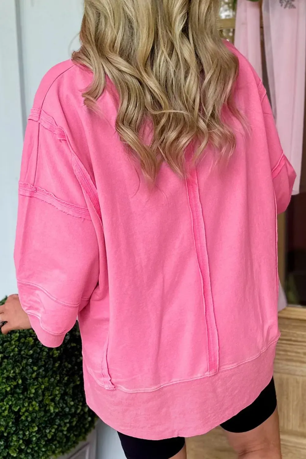 Exposed Seam V-Neck Blouse sold by Charming Charlie product image thumbnail 2