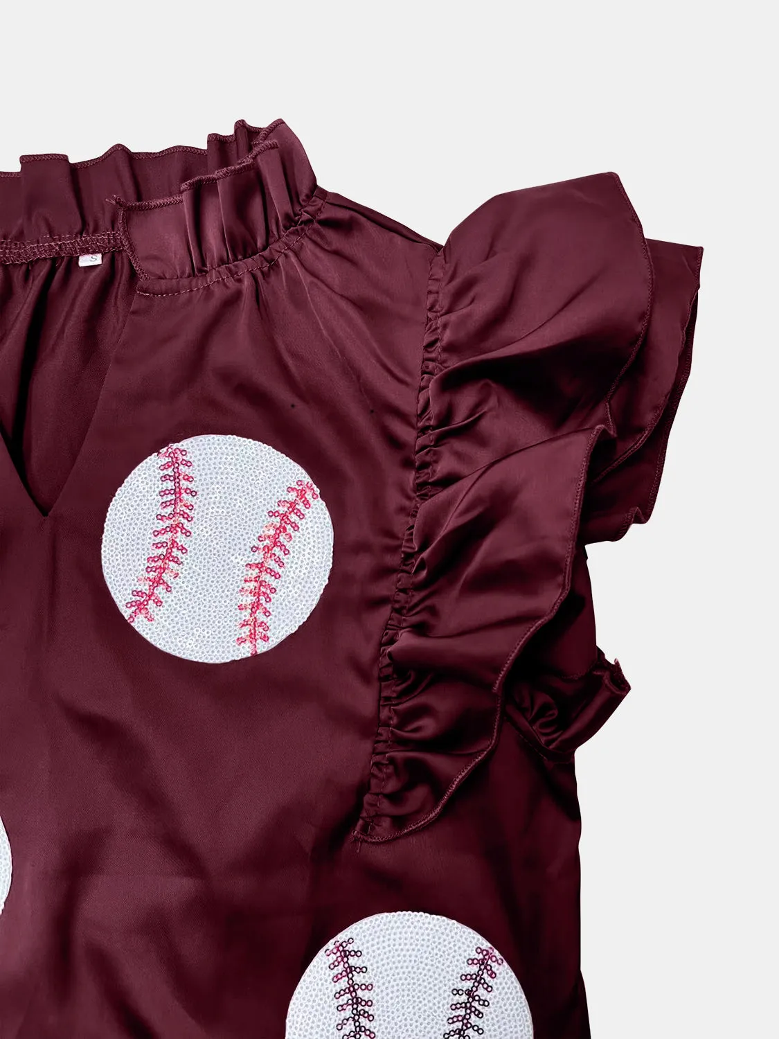 Sequin Baseball Notched Cap Sleeve Mini Dress sold by Charming Charlie product image thumbnail 2