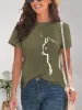 Cat Round Neck Short Sleeve T-Shirt sold by Charming Charlie