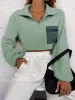 Half Zip Long Sleeve Sweatshirt sold by Charming Charlie