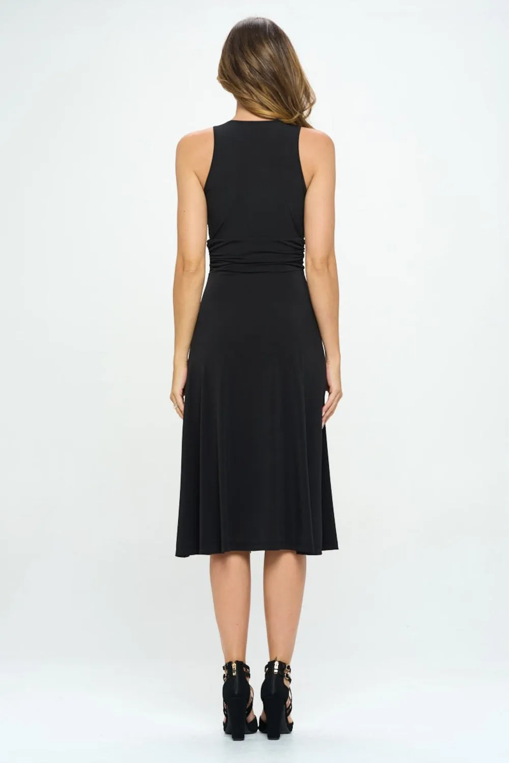 RENEE C Ruched Waist Sleeveless Slit Dress sold by Charming Charlie product image thumbnail 2