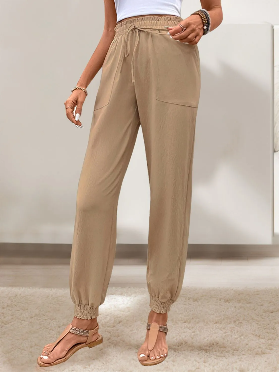 Tied Elastic Waist Pants with Pockets sold by Charming Charlie product image thumbnail 4