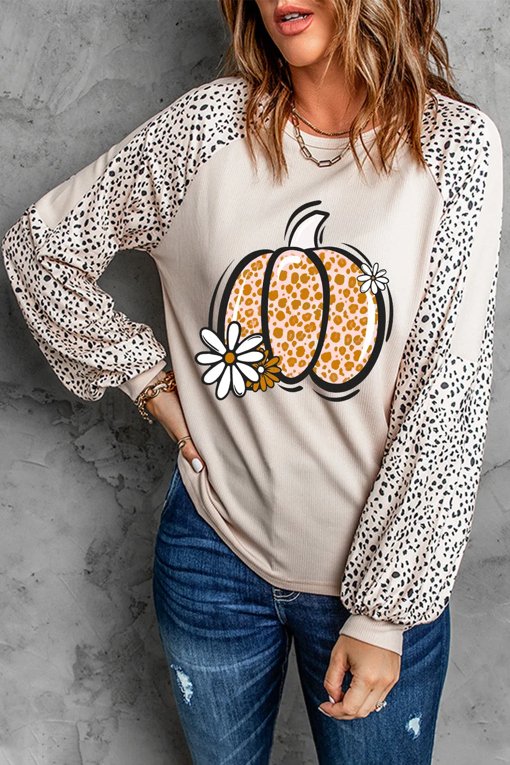 Pumpkin Graphic Round Neck Long Sleeve Top sold by Charming Charlie product image thumbnail 2