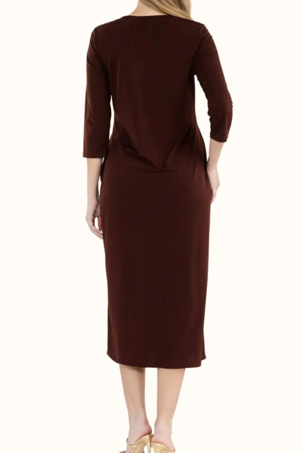 Celeste Full Size Round Neck Midi Dress sold by Charming Charlie product image thumbnail 5