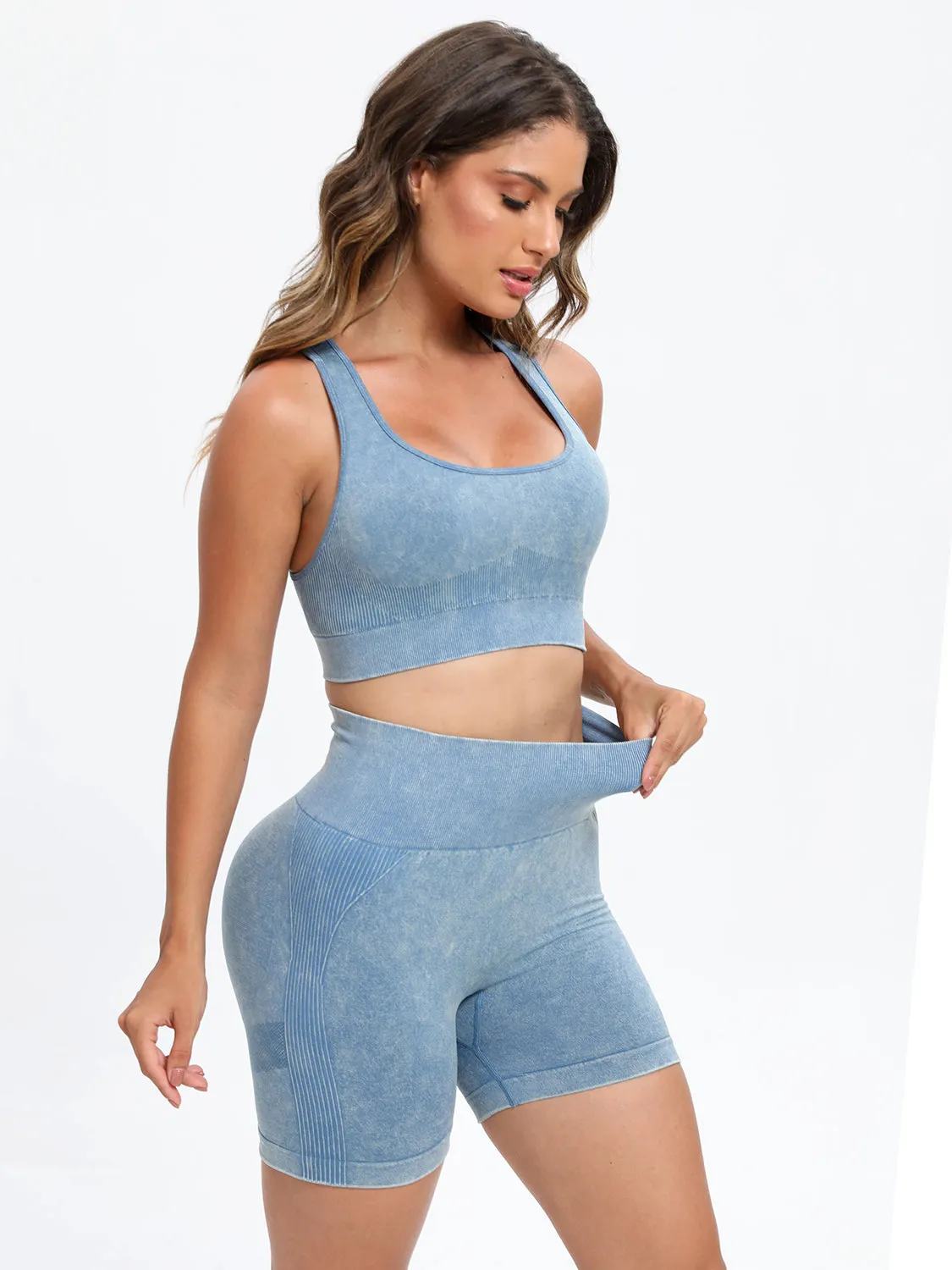Scoop Neck Wide Strap Top and Shorts Active Set sold by Charming Charlie product image thumbnail 4