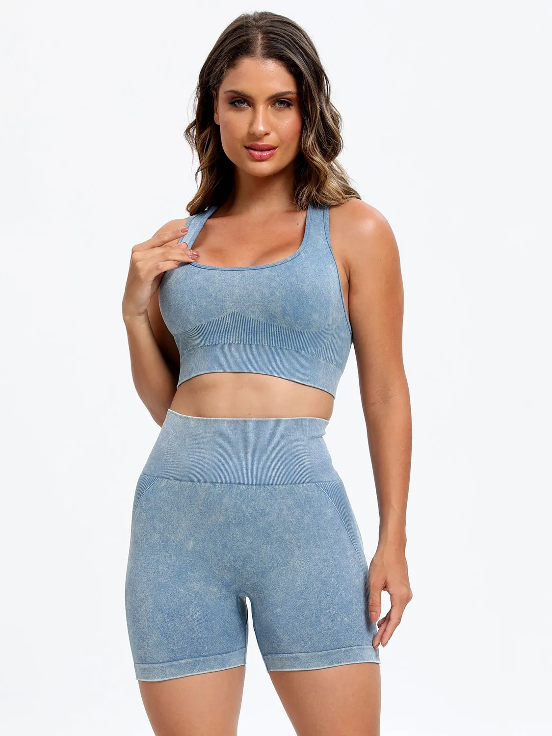 Scoop Neck Wide Strap Top and Shorts Active Set sold by Charming Charlie