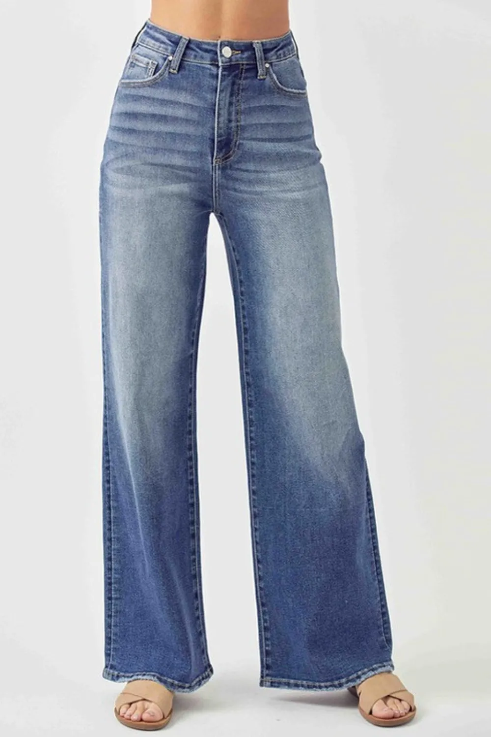 Risen Full Size High Rise Wide Leg Jeans sold by Charming Charlie product image thumbnail 4