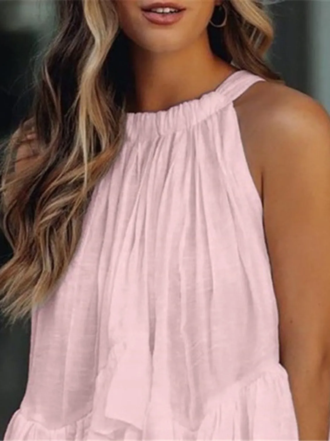 Full Size Ruched Round Neck Tank sold by Charming Charlie product image thumbnail 5