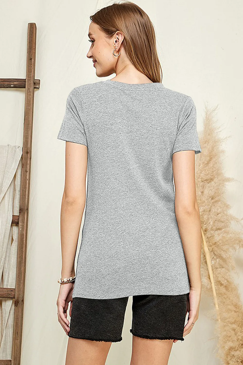 Culture Code V-Neck Short Sleeve T-Shirt sold by Charming Charlie product image thumbnail 2