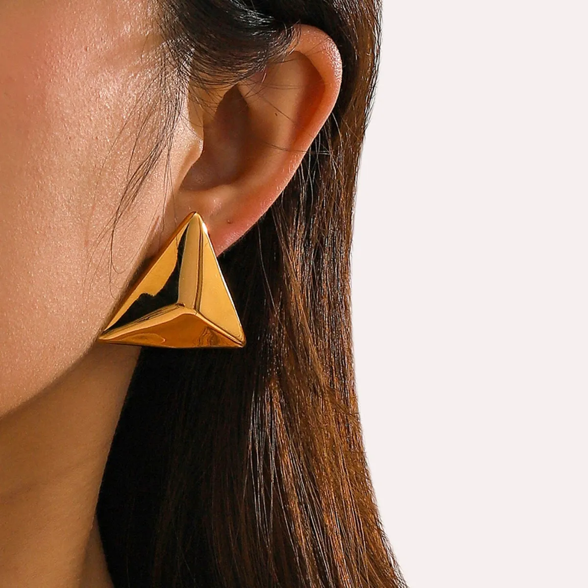 Stainless Steel 3D Triangle Earrings sold by Charming Charlie product image thumbnail 5