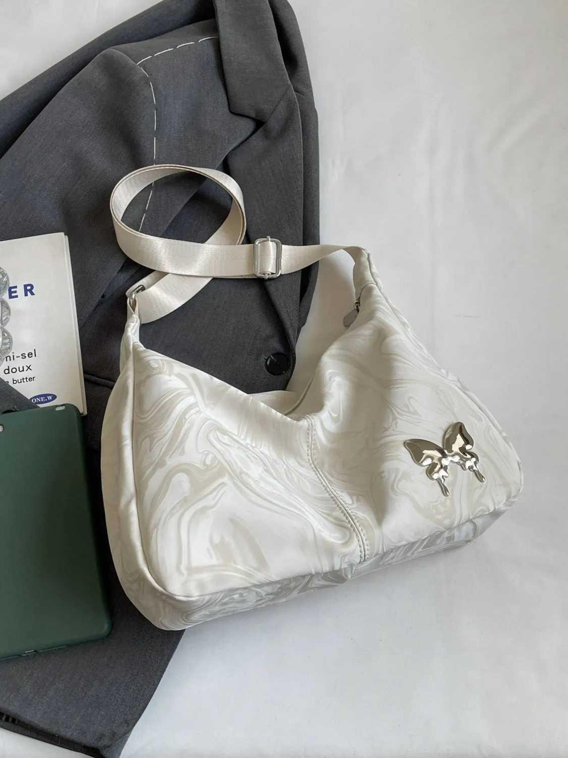 PU Leather Adjustable Strap Shoulder Bag sold by Charming Charlie product image thumbnail 2