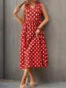 Printed V-Neck Sleeveless Midi Dress sold by Charming Charlie