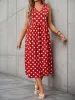 Printed V-Neck Sleeveless Midi Dress sold by Charming Charlie