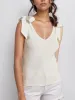V-Neck Tie Shoulder Tank sold by Charming Charlie
