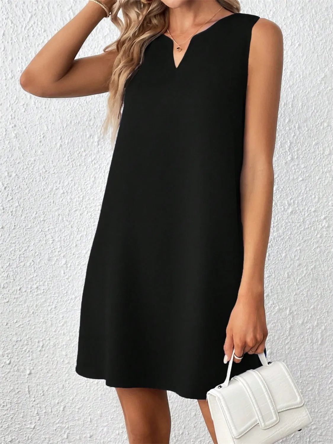 Notched Sleeveless Mini Tank Dress sold by Charming Charlie product image thumbnail 2