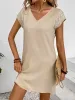 Lace Detail V-Neck Cap Sleeve Mini Dress sold by Charming Charlie