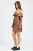 OFF SHOULDER POLKA DOT MINI DRESS sold by Charming Charlie