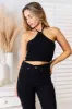 Basic Bae Halter Neck Ribbed Cropped Knit Top sold by Charming Charlie