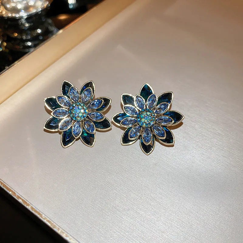 Alloy Rhinestone Flower Stud Earrings sold by Charming Charlie product image thumbnail 2
