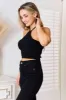Basic Bae Halter Neck Ribbed Cropped Knit Top sold by Charming Charlie