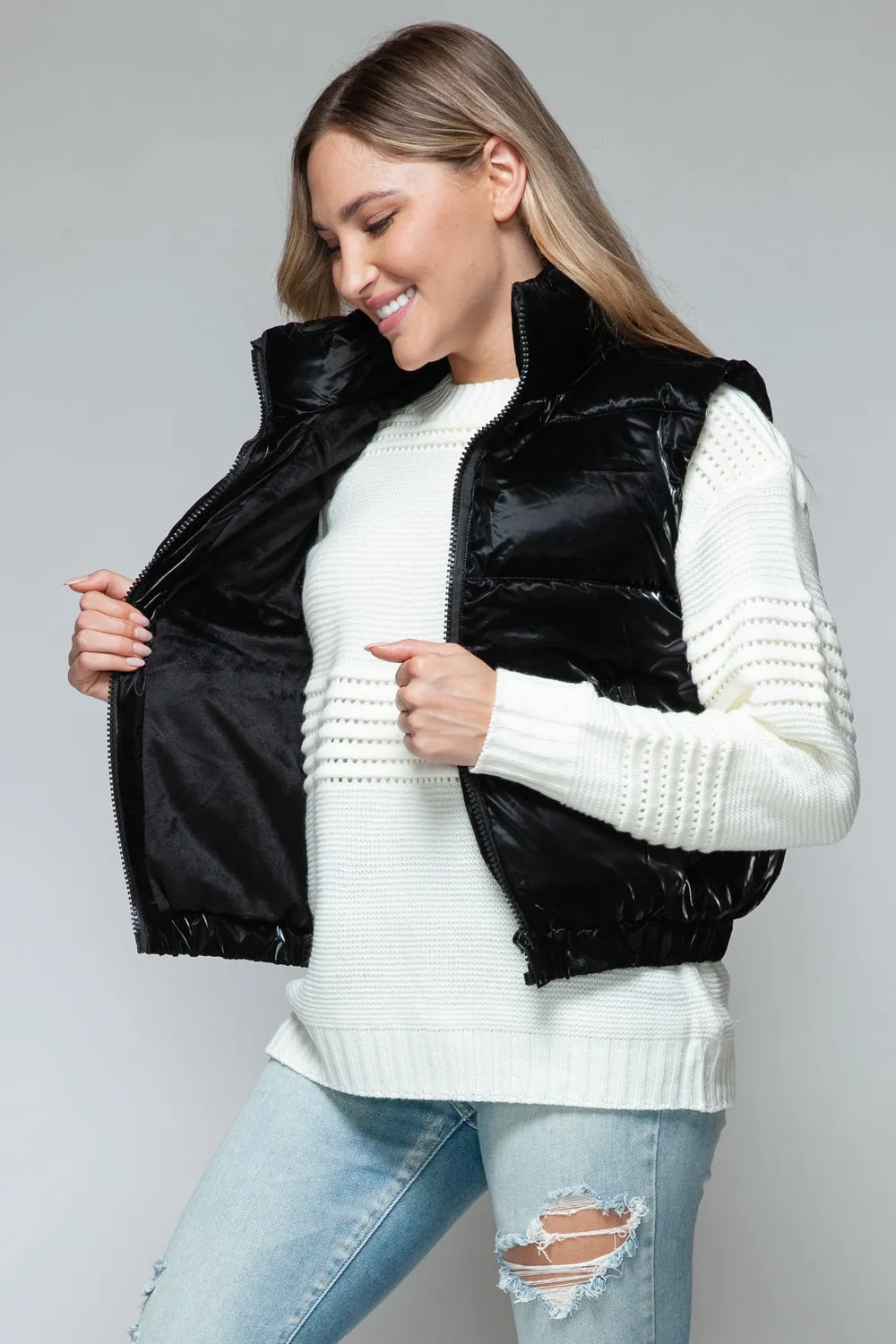 Snobbish Fine Fur Lining Quilted Vest sold by Charming Charlie product image thumbnail 3