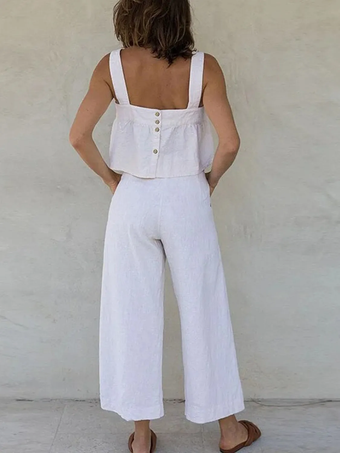 Square Neck Wide Strap Top and Pants Set sold by Charming Charlie product image thumbnail 2