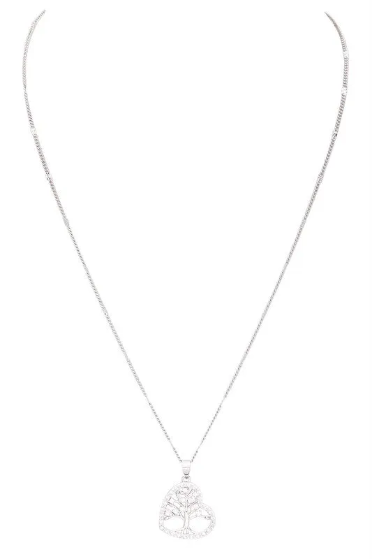 CZ Tree Heart Shape Pendant Necklace sold by Charming Charlie product image thumbnail 2