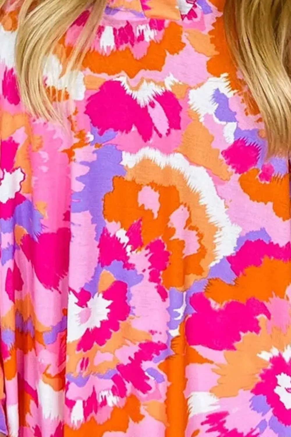 Printed Notched Long Sleeve Blouse sold by Charming Charlie product image thumbnail 3