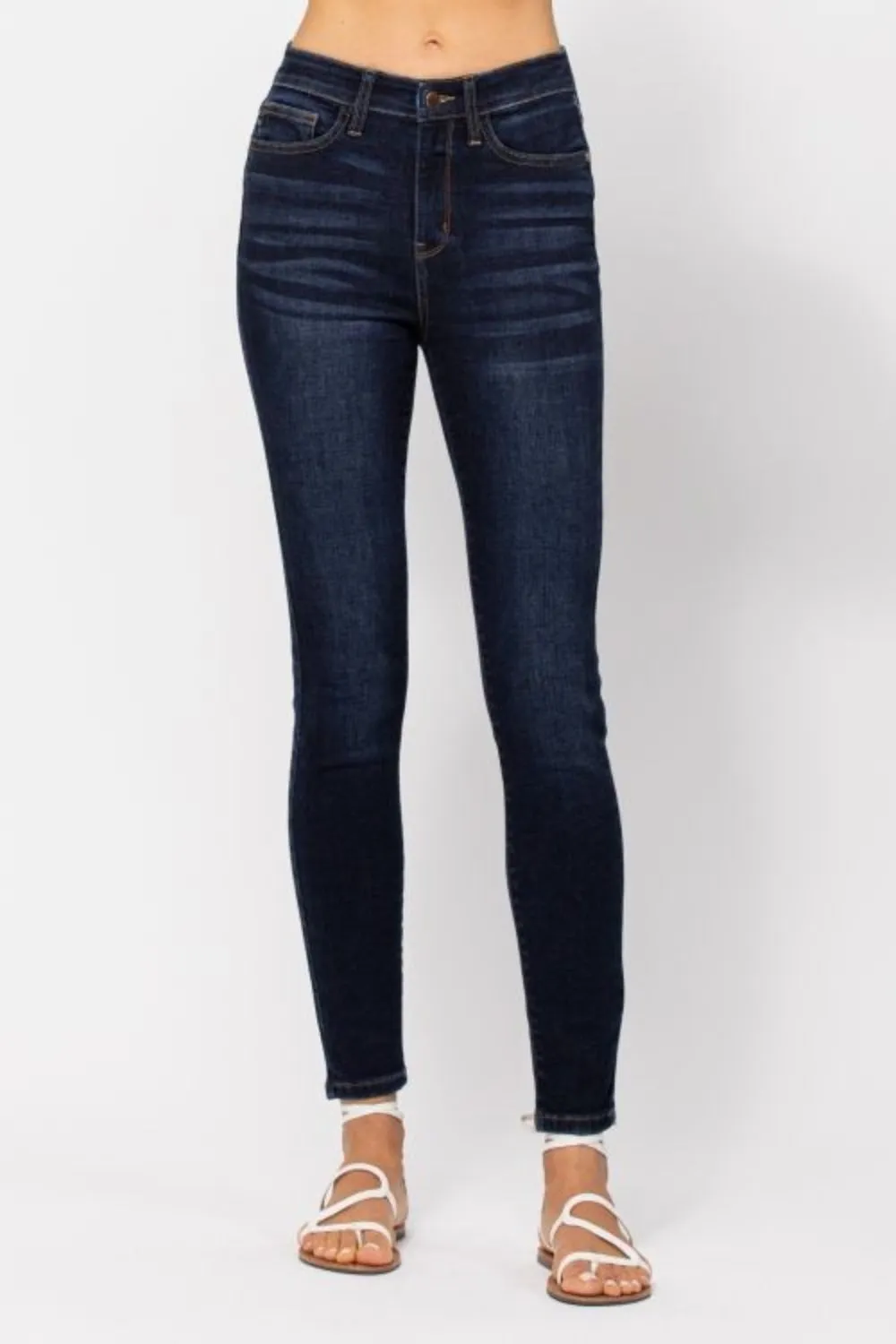 Judy Blue Full Size High Waist Handsand Skinny Jeans sold by Charming Charlie