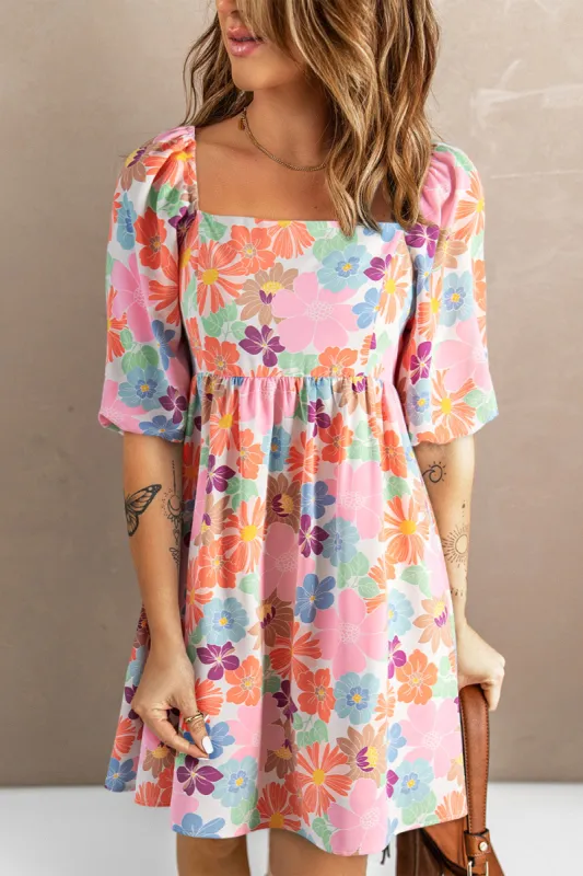 Printed Half Sleeve Mini Dress sold by Charming Charlie