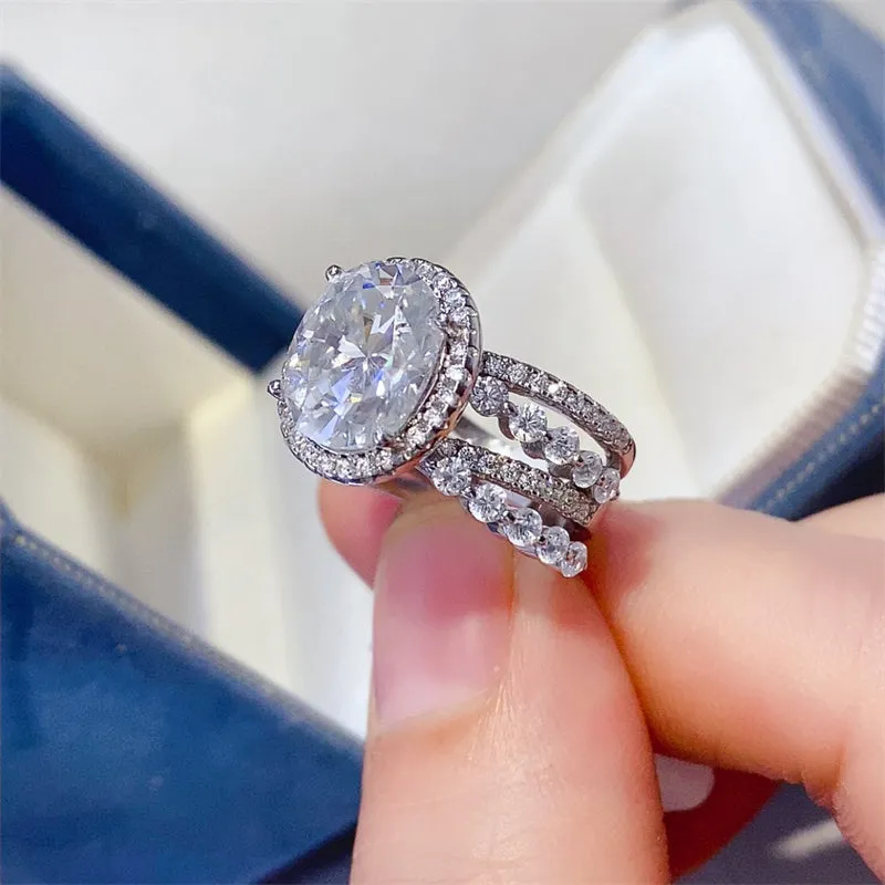 3 Carat Moissanite 925 Sterling Silver Layered Ring sold by Charming Charlie product image thumbnail 4