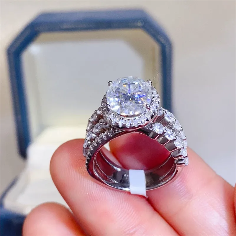 3 Carat Moissanite 925 Sterling Silver Layered Ring sold by Charming Charlie product image thumbnail 5