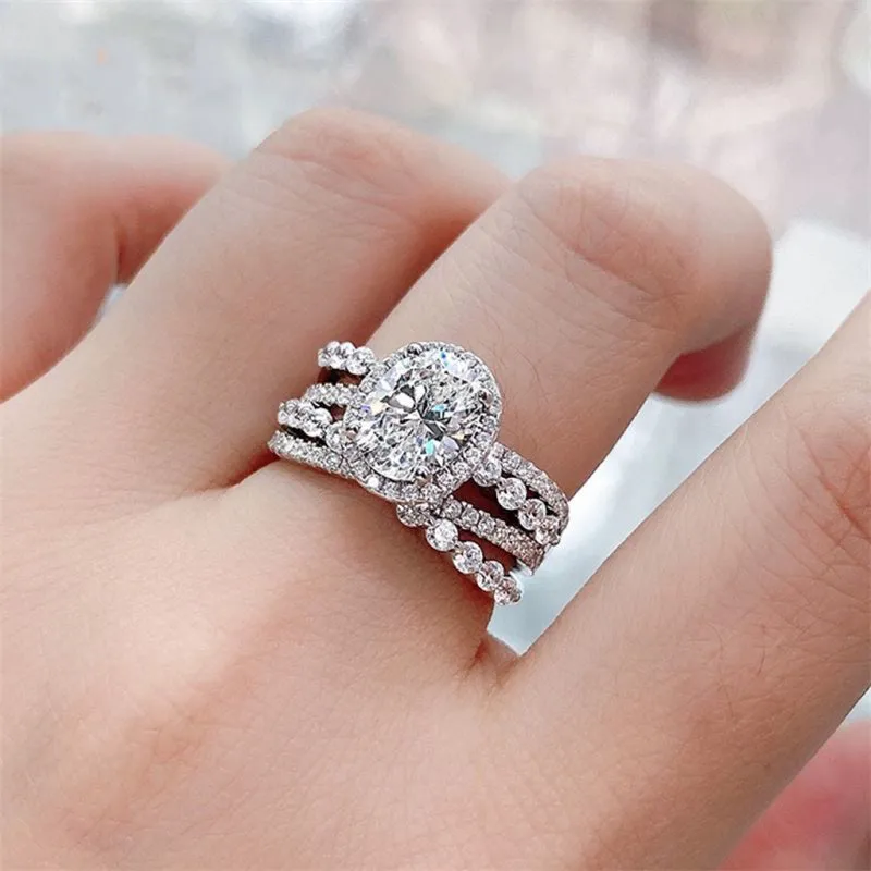 3 Carat Moissanite 925 Sterling Silver Layered Ring sold by Charming Charlie product image thumbnail 3