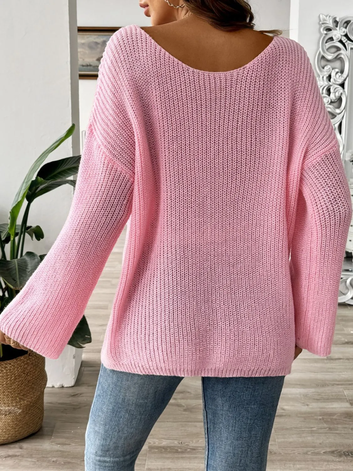 Round Neck Long Sleeve Sweater sold by Charming Charlie product image thumbnail 2