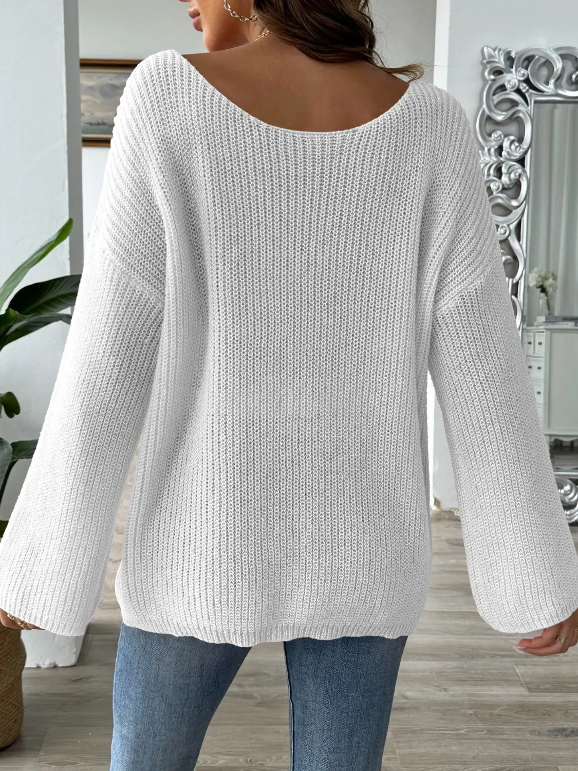 Round Neck Long Sleeve Sweater sold by Charming Charlie product image thumbnail 5
