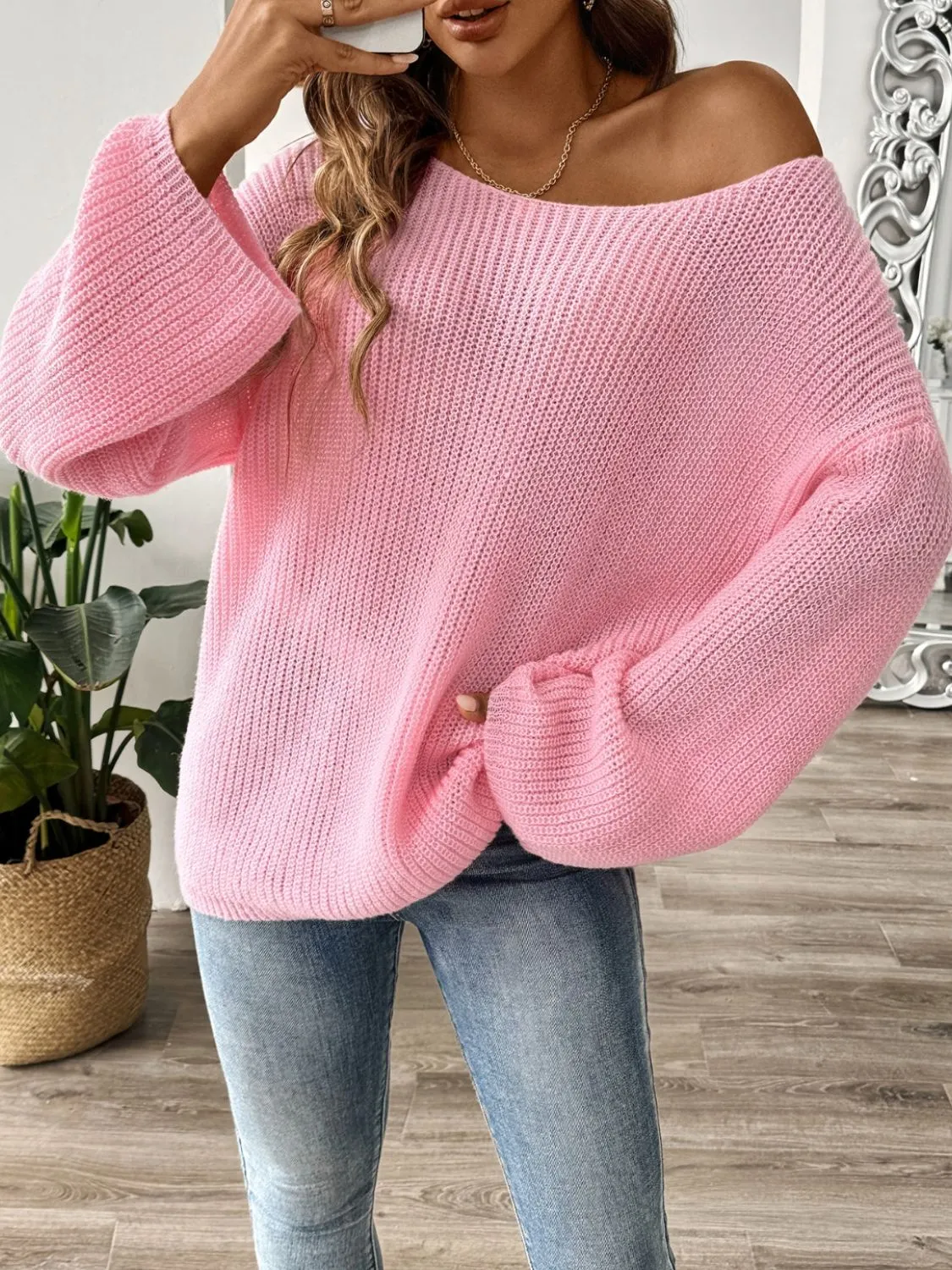 Round Neck Long Sleeve Sweater sold by Charming Charlie product image thumbnail 3