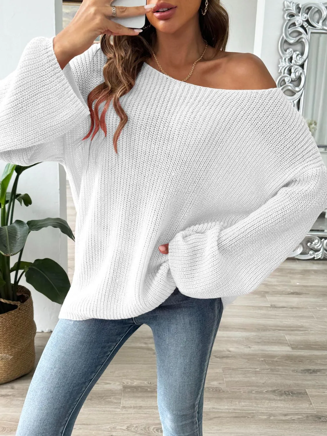 Round Neck Long Sleeve Sweater sold by Charming Charlie product image thumbnail 4