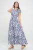 RENEE C Printed Smocked Waist Maxi Dress sold by Charming Charlie
