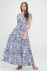 RENEE C Printed Smocked Waist Maxi Dress sold by Charming Charlie