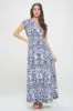 RENEE C Printed Smocked Waist Maxi Dress sold by Charming Charlie