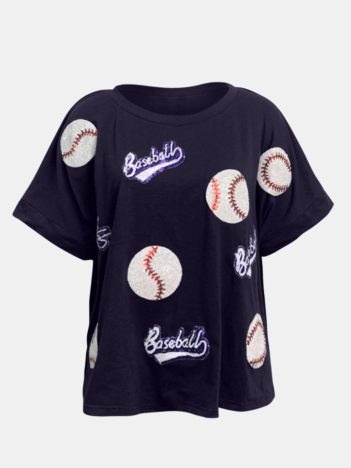 Baseball Round Neck Half Sleeve T-Shirt sold by Charming Charlie product image thumbnail 2