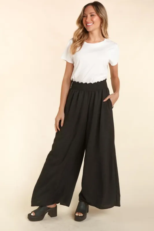 Haptics Elastic Waist Wide Leg Pants with Pockets sold by Charming Charlie