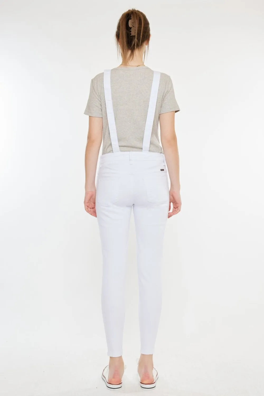 Kancan Distressed Skinny Denim Overalls sold by Charming Charlie product image thumbnail 2