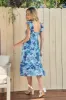 Hailey & Co Full Size Floral Ruffled Sleeveless Midi Dress sold by Charming Charlie