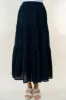 White Birch High Waisted Tiered Maxi Skirt sold by Charming Charlie