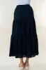 White Birch High Waisted Tiered Maxi Skirt sold by Charming Charlie